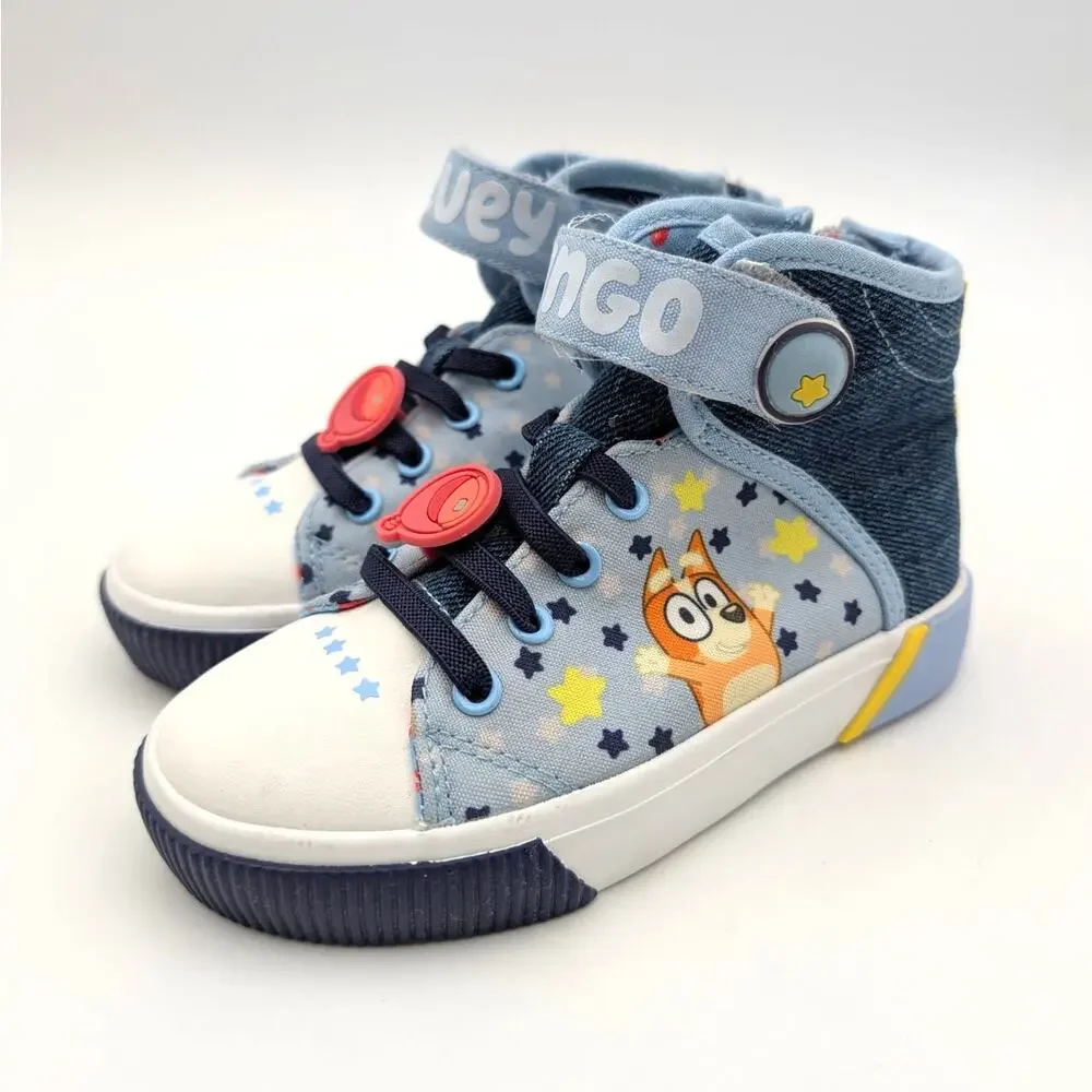 Ground Up Bluey High Top Sneakers Shoes Round Toe Kids' Blue Size US10 EU27